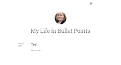 Desktop Screenshot of mylifeinbulletpoints.com