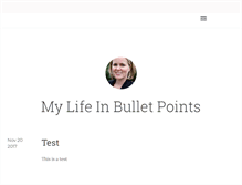 Tablet Screenshot of mylifeinbulletpoints.com